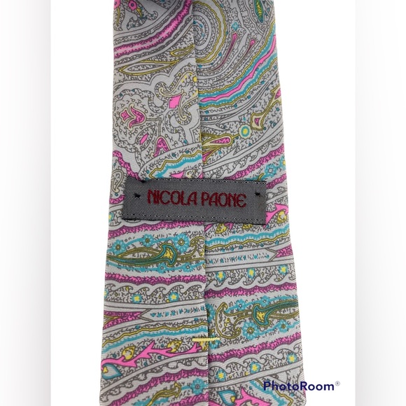 Nicola Paone 100% Silk Tie - Picture 2 of 6